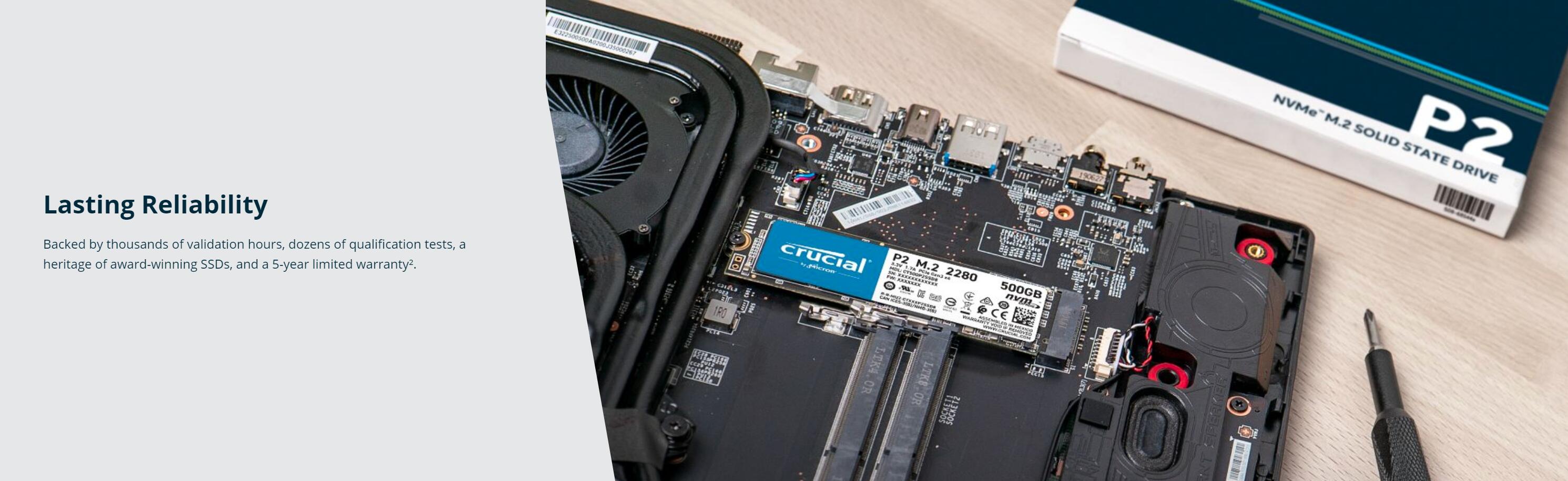 美光推出了性能更好,写入寿命更长的英睿达p2 nvme ssd